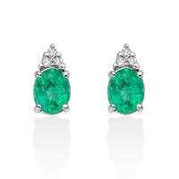 Orecchini Miluna Donna Le Gemme Preziose in Oro Smeraldo ERD2623